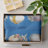 Oogreuen, stropers, WITTE DOVEN, BLAUW Tissuepapier (Geschenk)