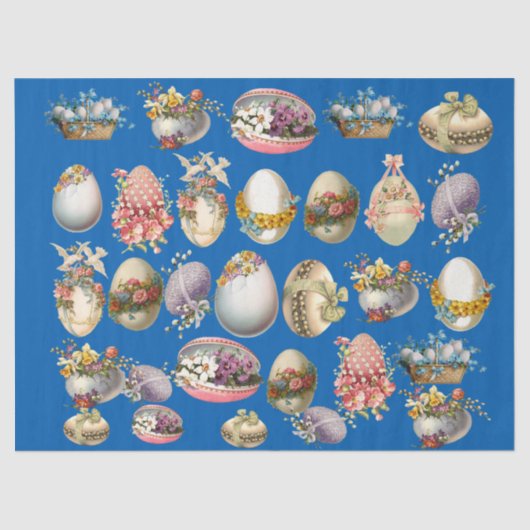 Oogreuen, stropers, WITTE DOVEN, BLAUW Tissuepapier (Voorkant)