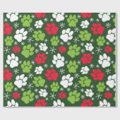 Oogschilderingen en sneeuwvlokken Rood kerstfeest Cadeaupapier (Vlak)