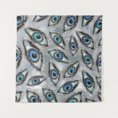 Oogschilfers en kristallen op parels wandkleed (Voorkant (horizontaal))