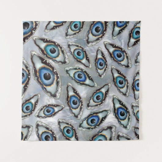 Oogschilfers en kristallen op parels wandkleed (Voorkant (horizontaal))