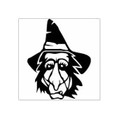 Oogse heksenzijde, kunstzegel rubberstempel (Afrduk)