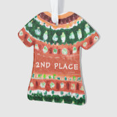 Oogse kerstbeker 2e plaats Waterverf Brown Ornament (voorkant)