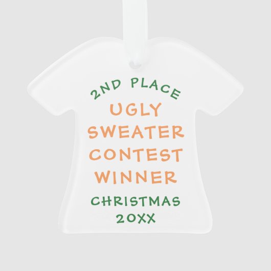 Oogse kerstbeker 2e plaats Waterverf Brown Ornament (achterkant)