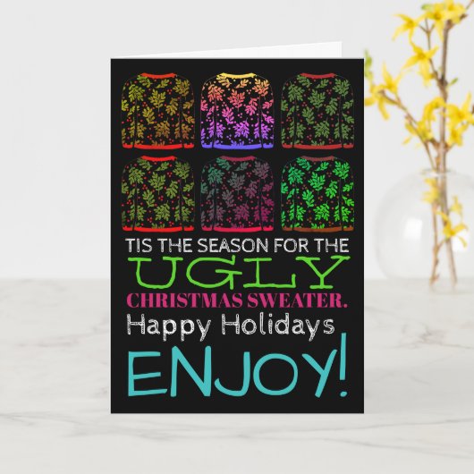 Oogse kerstgroet kaart (Gele Bloem)