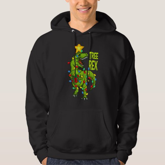 Oogse kerstkeuken T Rex-kerst Hoodie (Voorkant)