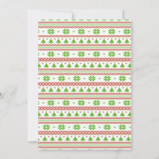 Oogse sweater party-uitnodiging kerstverjaardag kaart (Achterkant)