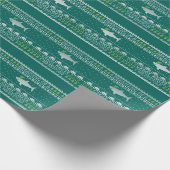 Oogse Sweater Style Great White Shark Kerstmis Cadeaupapier (Hoek)