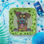 Oogse verjaardag Entlebucher Mountain Dog Papieren Bordje (Feest)