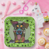 Oogse verjaardag Entlebucher Mountain Dog Papieren Bordje (Feest)