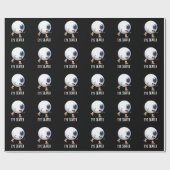 Oogskater Funny Ice Skun Dark BG Cadeaupapier (Vlak)