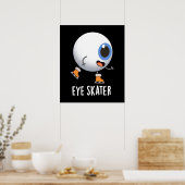 Oogskater Funny Ice Skun Dark BG Poster (Keuken)