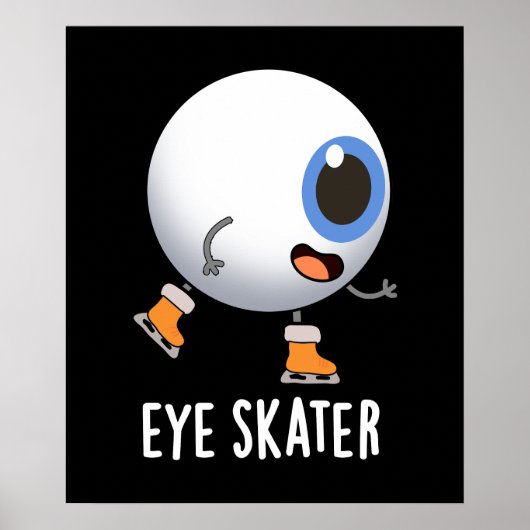 Oogskater Funny Ice Skun Dark BG Poster (Voorkant)