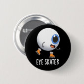 Oogskater Funny Ice Skun Dark BG Ronde Button 5,7 Cm (Voorkant /achterkant)