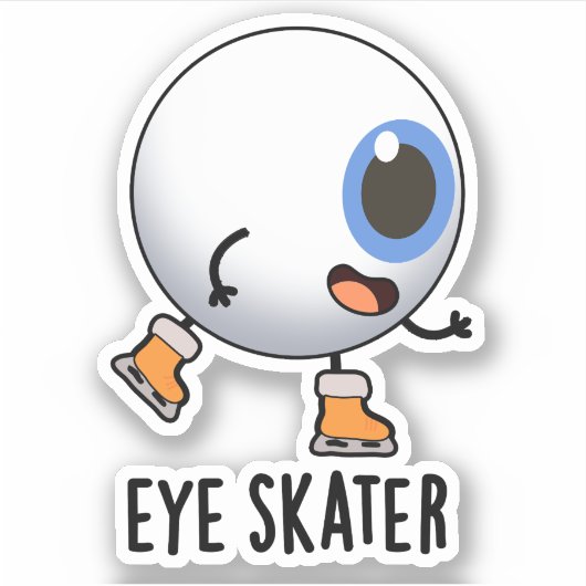 Oogskater Funny Ice Skun Sticker (Voorkant)