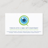 Oogspecialist voor optometrist visitekaartje (Voorkant)