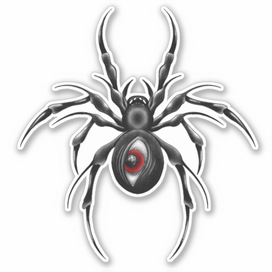 Oogspinsel Sticker (Voorkant)