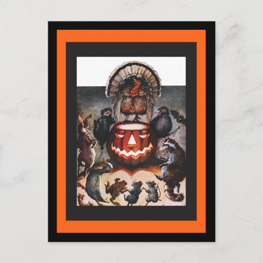 Oogst Animal Dance Briefkaart (Voorkant)