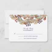 Oogst Berry Krans Wedding RSVP Reactie Kaartje (Voorkant)