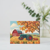 Oogst bij boerderij briefkaart (Staand voorkant)