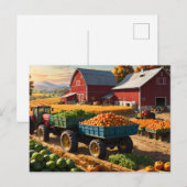 Oogst bij boerderij briefkaart (Voorkant / Achterkant)