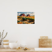 Oogst bij boerderij poster (Keuken)