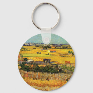 Oogst bij La Crau, met Montmajour... Sleutelhanger