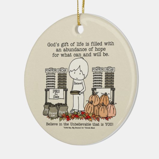 Oogst Blessing Keramisch Ornament (Links)