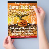 Oogst Block Party Evenement of Herfst Evenement Fl Flyer (Hand)