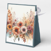 Oogst bloemblaadjes en geschilderde lucht bedankdoosjes (Achterkant)