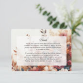 Oogst bloemblaadjes en geschilderde lucht informatiekaartje (Staand voorkant)