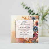 Oogst bloemblaadjes en geschilderde lucht kaart (Staand voorkant)