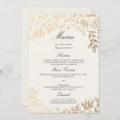 Oogst Bloemen Bruiloft Menu (Voorkant / Achterkant)