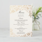 Oogst Bloemen Bruiloft Menu (Staand voorkant)