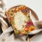 Oogst Bloemen Fall Wedding Kaart