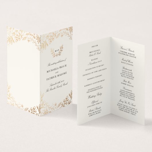 Oogst Bloemen Mini Bruiloft Programma (Binnen en buitenkant)