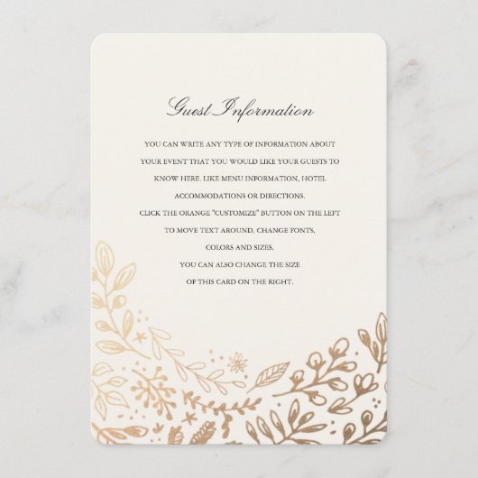 Oogst Bloemen Routebeschrijving/Informatie Kaart (Voorkant)