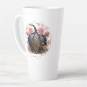 Oogst bloemenmonogram latte mok (Linkerhoek)