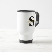 Oogst bloemenmonogram reisbeker (Voorkant rechts)