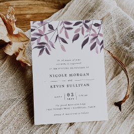 Oogst Blush | Waterverf bruiloft uitnodiging