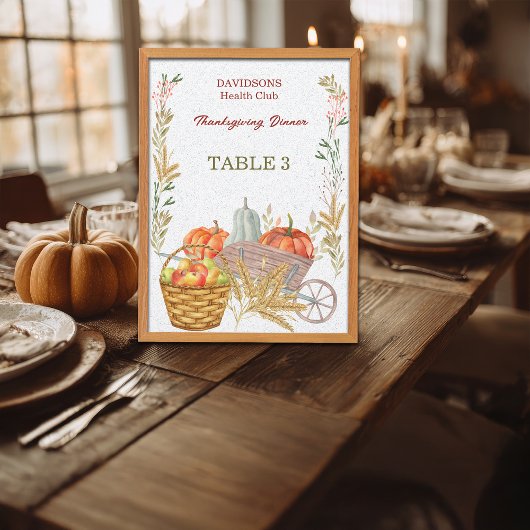 Oogst Boerderij Thanksgiving Aanpassen Tafelteken