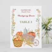 Oogst Boerderij Thanksgiving Aanpassen Tafelteken (Staand voorkant)