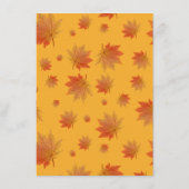 Oogst Bouquet&Fall Bladeren Thanksgiving Diner Menu (Achterkant)