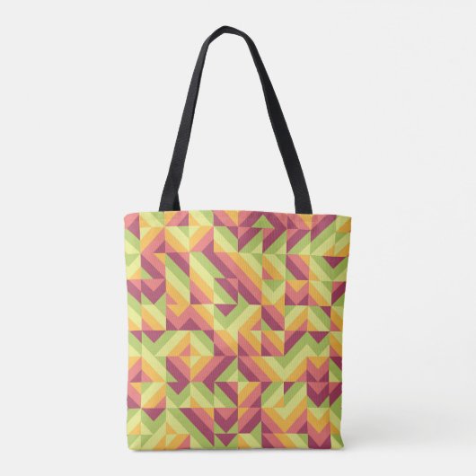 Oogst Chevron Mosaic Tote Bag (Achterkant)