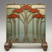 Oogst Crescendo Art Nouveau Keramische Tegel Tegeltje