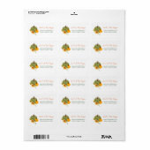 Oogst Cute Little Pumpkin Sunflower Baby shower Etiket (Full Sheet)