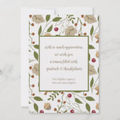 Oogst Dankbaarheid met Rustieke Herfstloof Feestdagenkaart (Voorkant)