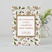 Oogst Dankbaarheid Thanksgiving Folie Feestdagenkaart (Staand Voorkant)