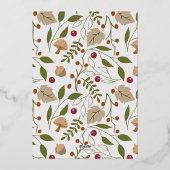 Oogst Dankbaarheid Thanksgiving Folie Feestdagenkaart (Achterkant)