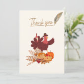 Oogst Dankbaarheid: Thanksgiving Groeten Bedankkaart (Staand voorkant)